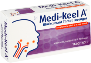 Medi-keel A Blackcurrant Throat Lozenges 16pk