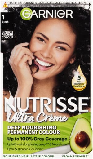 Garnier Nutrisse Ultra Crème Liquorice Deep Black Permanent Hair Colour 1s