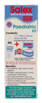 Salex Saline Sinus Rinse Paediatric Kit 20 x 0.8g