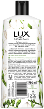 LUX Botanicals Freesia and Tea Tree Moisturizing Body Wash 750ml