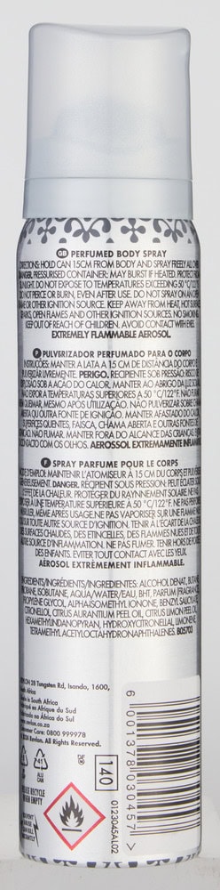 Revlon Charlie Silver Perfumed Body Spray 90ml