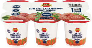 First Choice Strawberry Fruited Low Fat Dairy Snack 6 x 100g