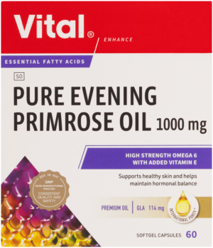 Vital 1000mg Pure Evening Primrose Oil Softgel Capsules 60pk