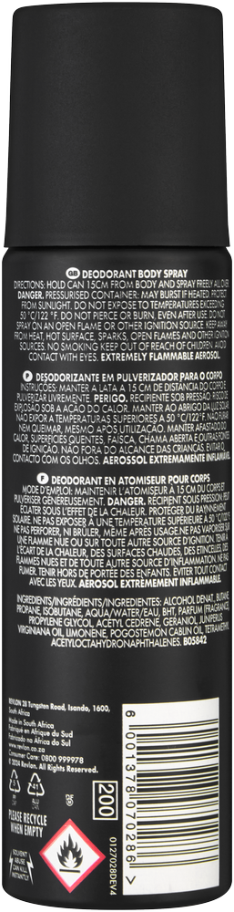 Revlon Man Fire & Ice Oud Deodorant Body Spray 120ml