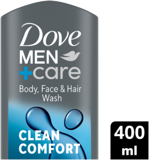 Dove Men+care Hydrating Clean Comfort Body, Face & Hair Wash 400ml