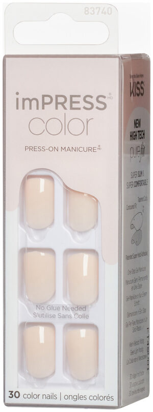 Impress Point Pink Color Press-On Manicure 30pk