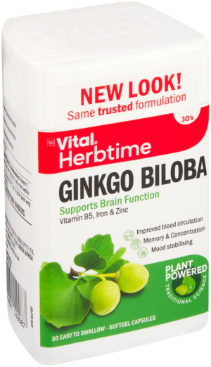 Vital Herbtime Ginkgo Biloba Softgel Capsules 30pk
