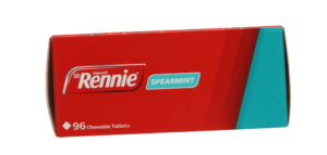 Rennie Spearmint Heartburn & Indigestion Chewable Tablets 96pk