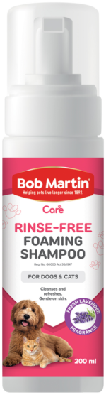 Bob Martin Care Fresh Lavender Fragrance Rinse Free Foaming Shampoo for Cats & Dogs 200ml