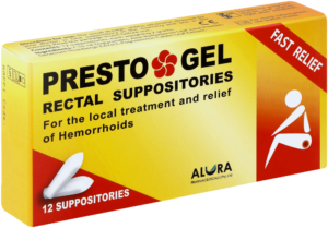 Presto Gel Rectal Suppositories 12pk