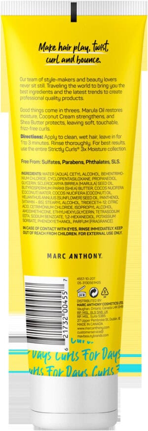 Marc Anthony Strictly Curls 3X Moisture Triple Blend Conditioner 250ml