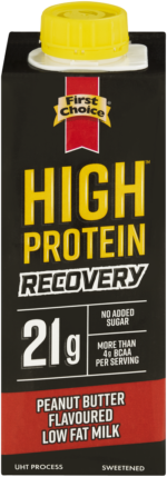 First Choice High Protein Recovery Peanut Butter Flavoured Low Fat Milk 250ml