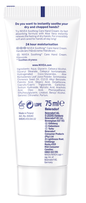 Nivea Soothing Care with Aloe Vera Hand Cream 75ml