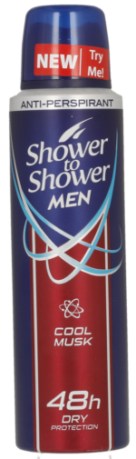Shower To Shower Men Cool Musk Anti-Perspirant 150ml