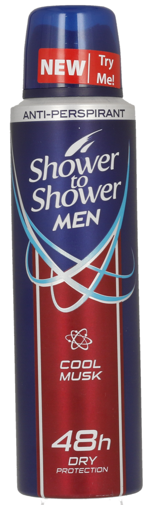Shower To Shower Men Cool Musk Anti-Perspirant 150ml