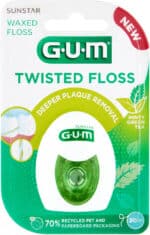 GUM Minty Green Tea Twisted Floss 30m