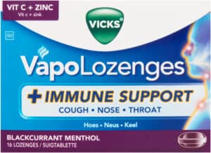 Vicks VapoLozenges Blackcurrant Menthol Immune Support Lozenges 16pk