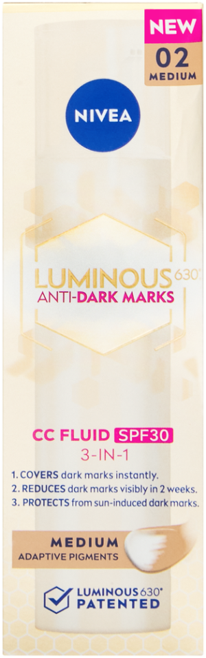 Nivea Luminous630 Medium SPF 30 3-in-1 Anti Dark Marks CC Fluid 40ml