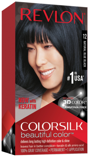 Revlon Colorsilk Natural Blue Black Beautiful Color Permanent Hair Colour 1s