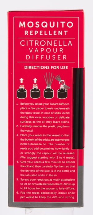 Tabard Mosquito Repellent Citronella Vapour Diffuser 1s
