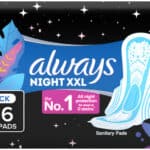Always Super Heavy Flow Night XXL Maxi Thick Sanitary Pads 6pk