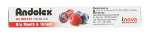 Andolex Wildberry Dry Mouth & Throat Pastilles 20pk