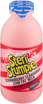 Steri Stumpie Strawberry Flavoured Low Fat Milk 350ml