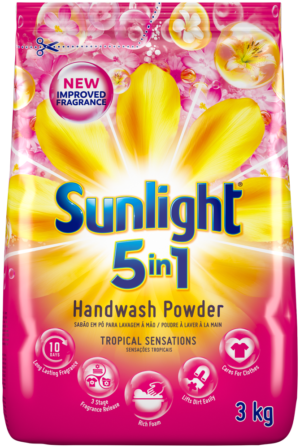 Sunlight Tropical Sensations 5-in-1 Hand Washing Powder Detergent 3kg