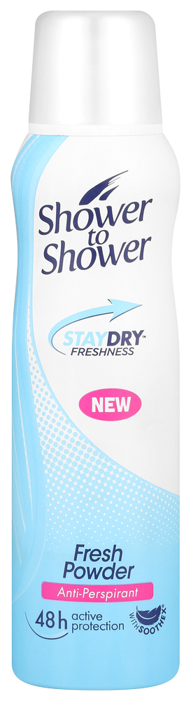 image-0 Shower To Shower StayDry Fresh Powder Anti-Perspirant Spray 150ml