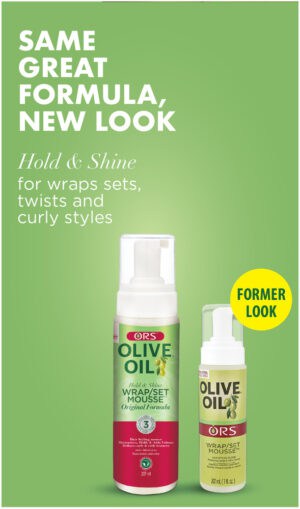 ORS Olive Oil Hold & Shine Wrap/Set Mousse 207ml