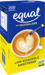 Equal Low Kilojoule Sweetener Sticks with Sucralose 200pk