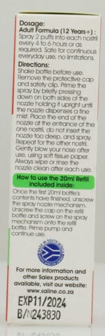 Salex XS Nasal Spray 20ml