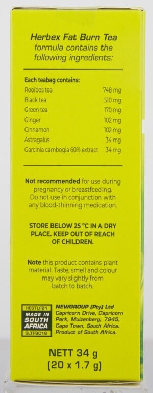 Herbex Fat Burn Tea Bags 20pk