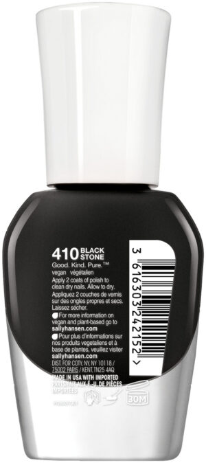 Sally Hansen Good. Kind. Pure. Black Stone Nail Color 10ml