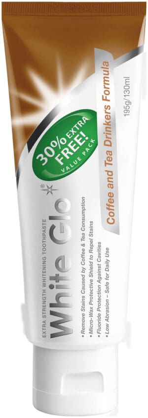 White Glo Coffee & Tea Drinkers Formula Whitening Toothpaste 195g