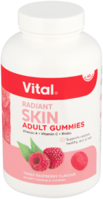 Vital Tangy Raspberry Flavour Radiant Skin Adult Gummies 60pk