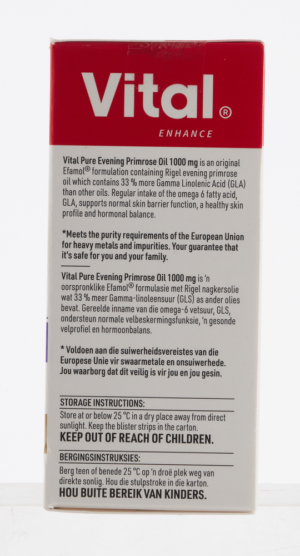 Vital 1000mg Pure Evening Primrose Oil Softgel Capsules 60pk