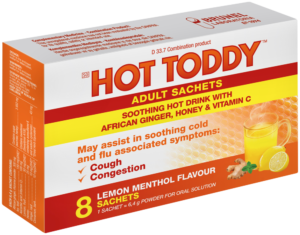 HOT Toddy Lemon Menthol Flavour Cold & Flu Relief 8pk