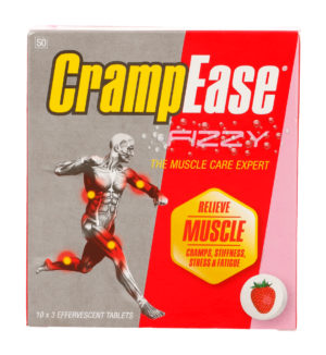 Crampease Strawberry Fizzy Muscle Relief Effervescent Tablets 3 x 10pk