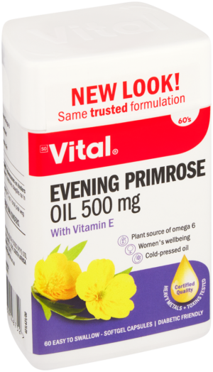 Vital 500mg Pure Evening Primrose Oil Capsules 60pk