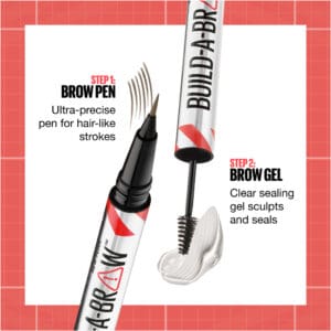 Maybelline Build-A-Brow Medium Brown 2-in-1 Brow Pen & Sealing Gel 1s