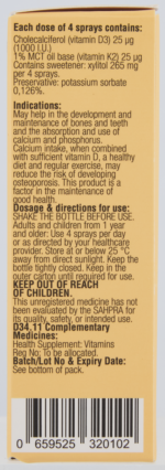 Phytoceutics Phytomist Peach Flavour Vitamin D3 & K2 Oral Spray 20ml