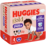 Huggies Gold Size 4 Disposable Nappy Pants 24pk