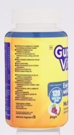 Gummy Vites Grape Flavour Everyday Wellbeing Multivitamin Jelly Bear Gums 120pk