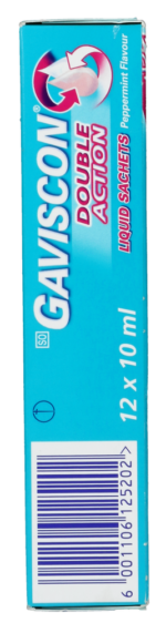 Gaviscon Peppermint Flavour Antacid Liquid 12 x 10ml