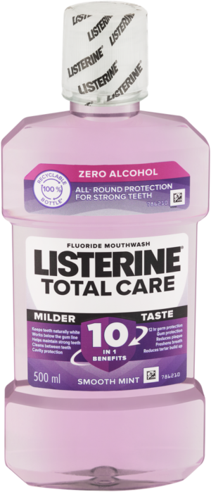 Listerine Total Care Smooth Mint Fluoride Mouthwash 500ml