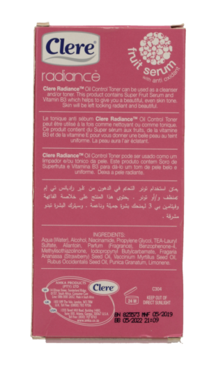 Clere Radiance Oil Control Toner 100ml
