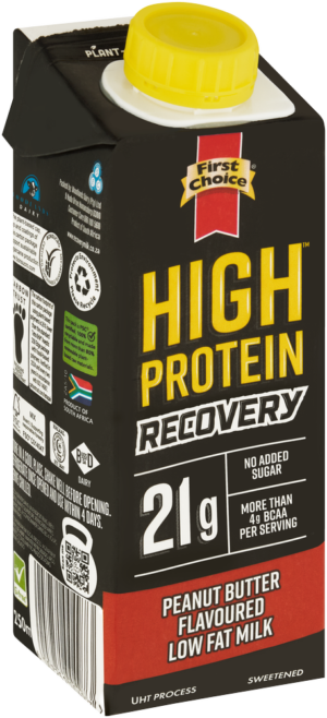 First Choice High Protein Recovery Peanut Butter Flavoured Low Fat Milk 250ml