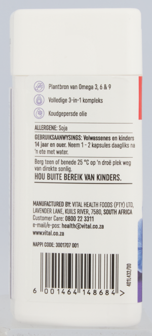 Vital Flaxseed Oil Softgel Capsules 60pk
