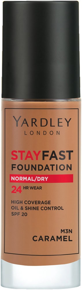Yardley Stayfast Caramel SPF 20 24HR Liquid Foundation 30ml
